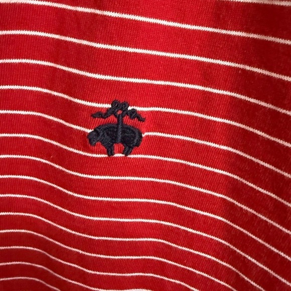 Brooks Brothers Red White Striped Polo Shirt Men's XL NWT Classic Fit Cotton - Picture 5 of 6